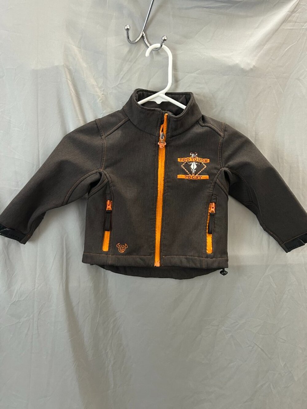 Cowboy Hardware Brown Youth Jacket Boys Size 4T-Too Tough To Cry